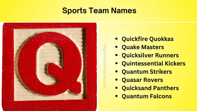 360 Team Names Starting with 'Q' for Every Occasion 3 Sports Team Names WITH Q