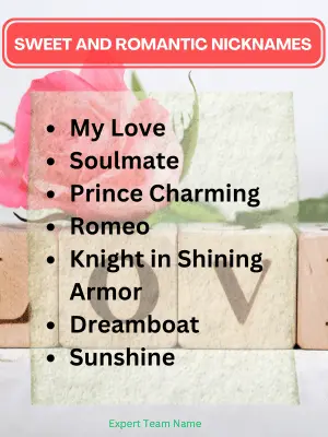 110+ Adorable Boyfriend Nicknames: Sweet & Funny Ideas 3 Sweet and Romantic Nicknames