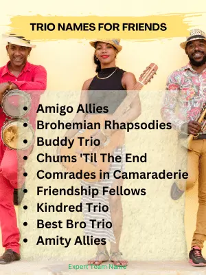 512+ Trio Names: Perfect Ideas for 3-Person Teams 9 Trio Names for Friends