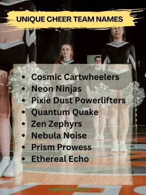 210+ Cheer Team Names to Energize Your Squad 4 Unique Cheer Team Names