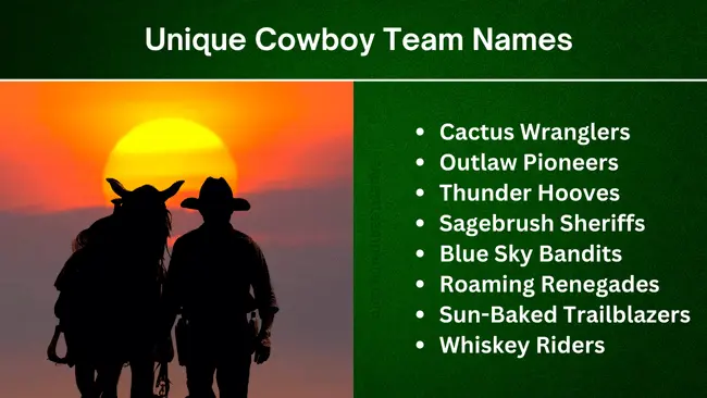 400+ Cowboy Team Names: Unique, Cool, and Funny Ideas 3 Unique Cowboy Team Names