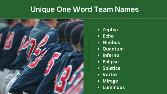 230 One Word Team Names: Ultimate List for Any Group 2 Unique One Word Team Names