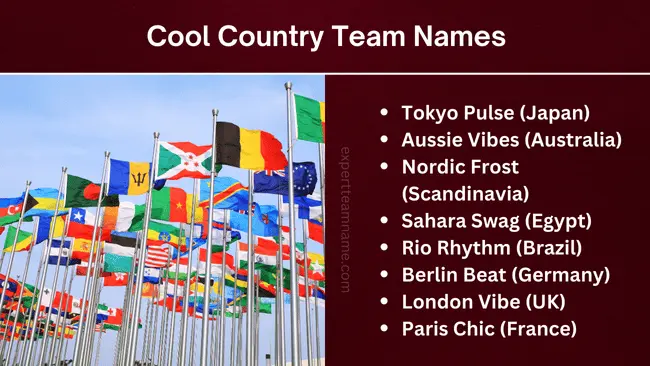 Country Team Names: Ultimate List for Games, Work & Fun 3 Cool Country Team Names