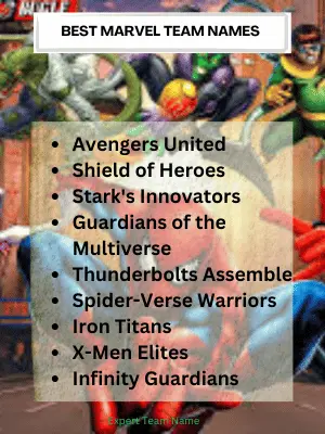 Best Marvel Team Names: 159 Epic Ideas for Your Super Squad 2 Best Marvel Team Names