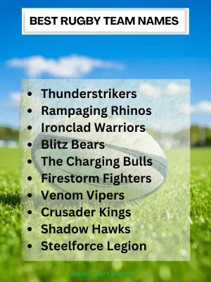Rugby Team Names: Find the Perfect Name from 175 Options! 2 Best Rugby Team Names