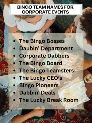 360+ Bingo Team Names for Every Kind of Group 5 Bingo Team Names for Corporate Events