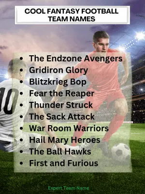 197 Fantasy Football Team Names to Dominate Your League 3 Cool Fantasy Football Team Names