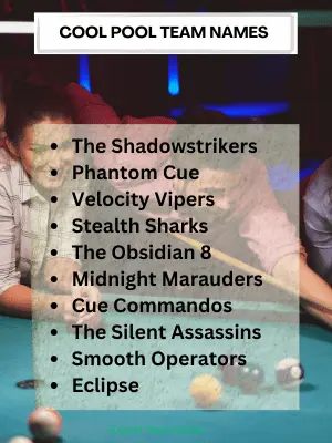 360+ Pool Team Names: The Ultimate List for Every Squad 6 Cool Pool Team Names