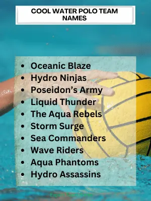 209 Water Polo Team Names to Boost Team Spirit 3 Cool Water Polo Team Names