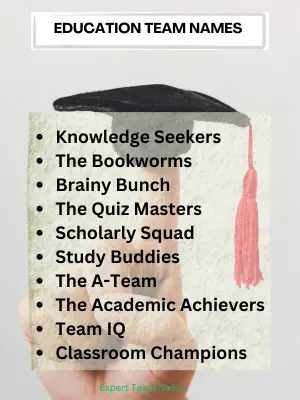 452 Best Team Names: Find Your Perfect Match! 6 Education Team Names