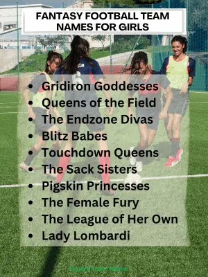 197 Fantasy Football Team Names to Dominate Your League 4 Fantasy Football Team Names for Girls