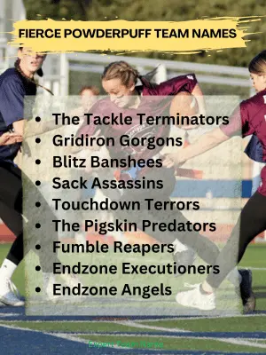 135+ Powderpuff Team Names: Fierce, Fun & Fabulous Choices 3 Fierce Powderpuff Team Names