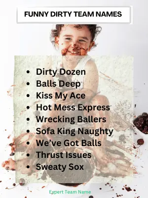 288 Dirty Team Names That Will Shock and Amuse Your Crew 3 Funny Dirty Team Names