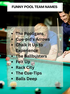 360+ Pool Team Names: The Ultimate List for Every Squad 5 Funny Pool Team Names