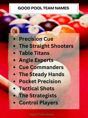 360+ Pool Team Names: The Ultimate List for Every Squad 4 Good Pool Team Names