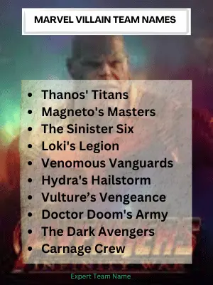 Best Marvel Team Names: 159 Epic Ideas for Your Super Squad 3 Marvel Villain Team Names