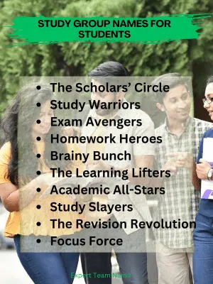 465 Best Study Group Names for Students & Professionals 3 Study Group Names for Students