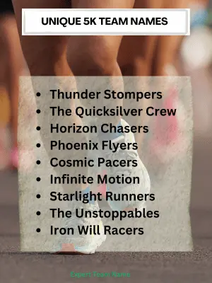130 Creative and Fun 5k Team Names for Your Next Race 4 Unique 5k Team Names