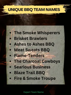 178 Exclusive BBQ Team Names for Winning Your Next Cook-Off 5 Unique BBQ Team Names