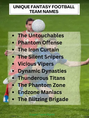 197 Fantasy Football Team Names to Dominate Your League 5 Unique Fantasy Football Team Names