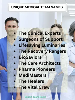 267+ Best Medical Team Names for Every Healthcare Group 5 Unique Medical Team Names