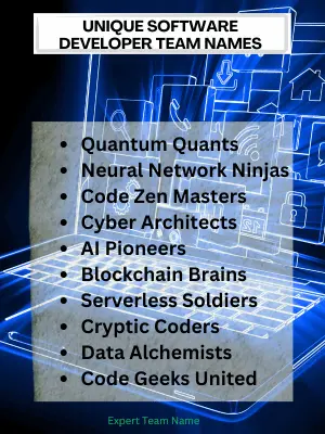 133 Software Developer Team Names for Tech Teams 3 Unique Software Developer Team Names