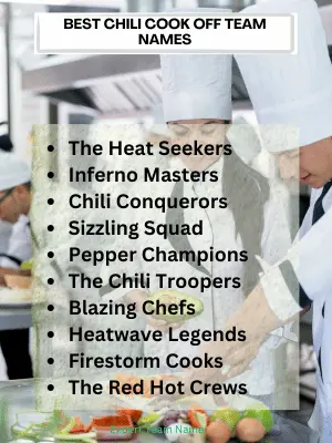 229 Chili Cook Off Team Names for Spicy Competition & Fun 2 Best Chili Cook Off Team Names