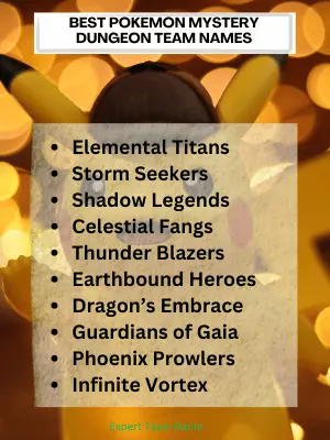 100 Best Pokemon Mystery Dungeon Team Names 2 Best Pokemon Mystery Dungeon Team Names