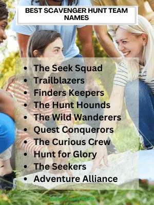 237 Scavenger Hunt Team Names for Epic Adventures 2 Best Scavenger Hunt Team Names