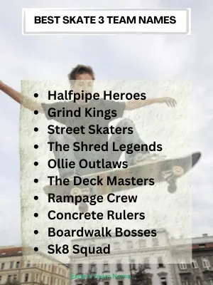 225 Legendary Skate 3 Team Names to Rule the Streets 2 Best Skate 3 Team Names