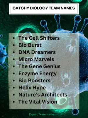 216 Best Biology Team Names for Every Science Enthusiast 4 Catchy Biology Team Names