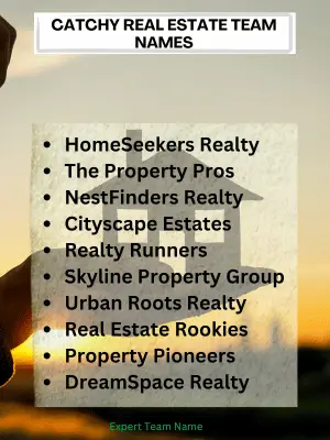 297+ Best Modern Real Estate Team Names for 2024 3 Catchy Real Estate Team Names