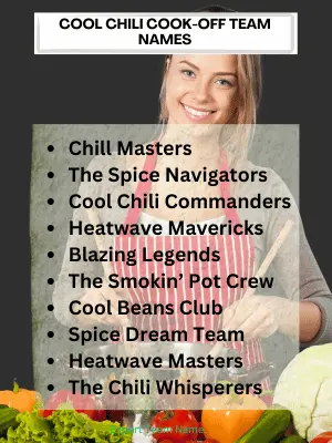 229 Chili Cook Off Team Names for Spicy Competition & Fun 4 Cool Chili Cook-Off Team Names