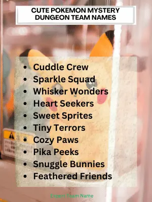 100 Best Pokemon Mystery Dungeon Team Names 4 Cute Pokemon Mystery Dungeon Team Names