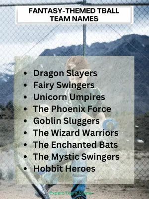 197 Tball Team Names | Find the Perfect Name Today 4 Fantasy-Themed Tball Team Names