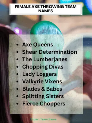 197 Axe Throwing Team Names for an Unforgettable Game Night 4 Female Axe Throwing Team Names