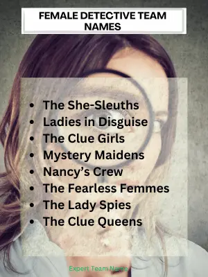 Detective Team Names: Perfect Name for Your Sleuthing Crew 3 Female Detective Team Names