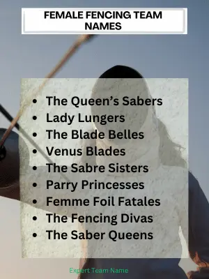 215 Best Fencing Team Names: Creative, Cool & Unique Ideas 4 Female Fencing Team Names