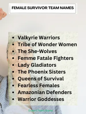 271 Survivor Team Names for Unbeatable Spirit 3 Female Survivor Team Names