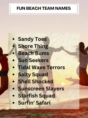 192 Beach Team Names for a Fun Day in the Sun 2 Fun Beach Team Names