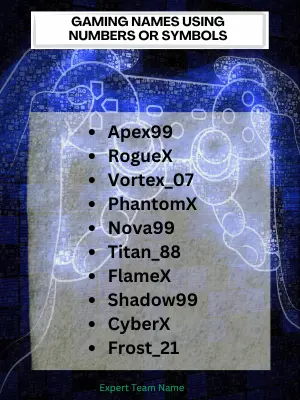 360 Cool Gaming Names: Find Your Perfect Gamer Identity 6 Gaming Names Using Numbers or Symbols