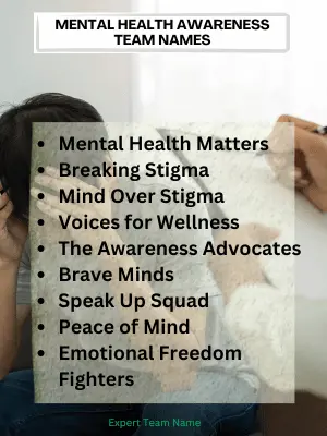 159 Psychology Team Names to Inspire and Unite Your Group 3 Mental Health Awareness Team Names