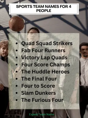 4 Person Team Names: Discover Fun and Innovative Ideas 4 Sports Team Names for 4 People