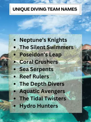 187 Best Diving Team Names to Inspire Your Squad 3 Unique Diving Team Names