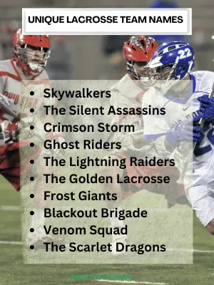 275+ Lacrosse Team Names That Inspire & Motivate Your Squad 5 Unique Lacrosse Team Names