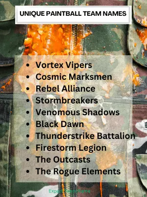 330 Paintball Team Names: Boost Your Squad's Creativity 4 Unique Paintball Team Names