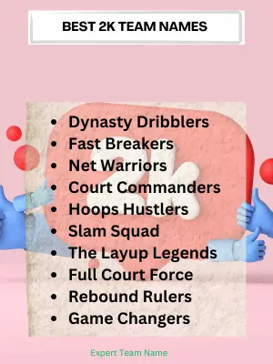2K Team Names for Every Style: Cool, Funny, Fierce & More 2 Best 2K Team Names