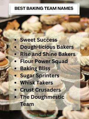 243 Baking Team Names for Every Occasion and Flavor 2 Best Baking Team Names