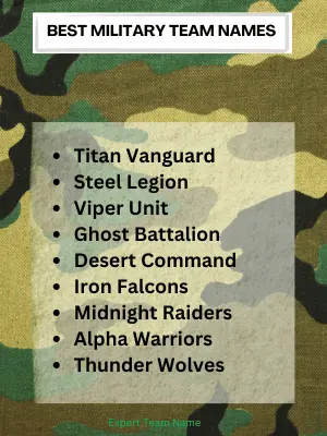 Best Military Team Names: Squad, Platoon & Combat Call Signs 2 Best Military Team Names