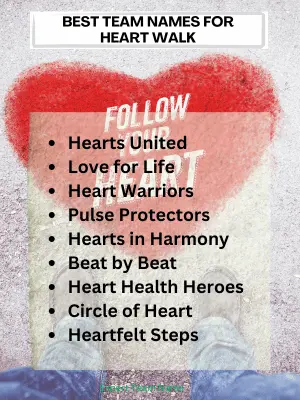 202 Heart Walk Team Names to Inspire Your Team Spirit 2 Best Team Names for Heart Walk